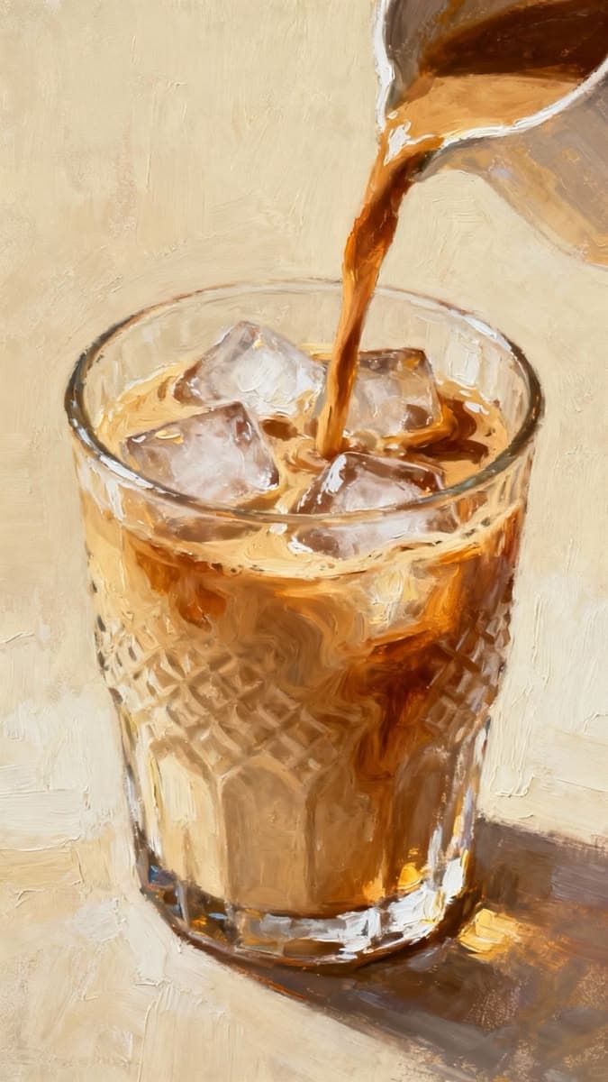 Café con Leche Frío Lienzo